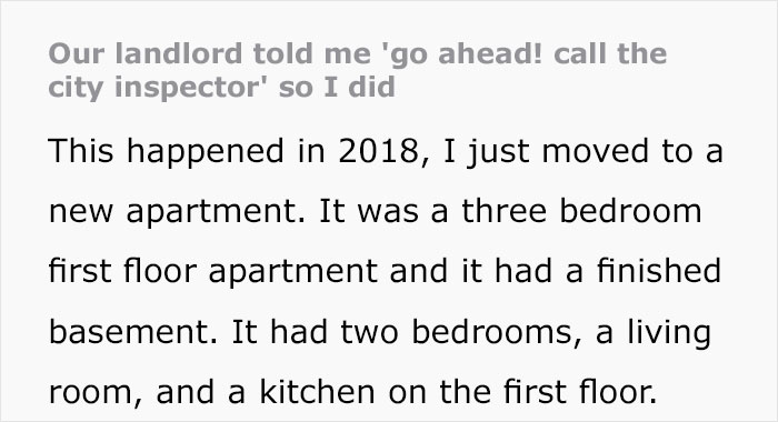 “Go Ahead, Call The City Inspector”: Tenant Finally Puts Landlord In His Place After Calling His Bluff “Go Ahead, Call The City Inspector”: Tenant Finally Puts Landlord In His Place After Calling His Bluff