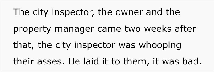 “Go Ahead, Call The City Inspector”: Tenant Finally Puts Landlord In His Place After Calling His Bluff “Go Ahead, Call The City Inspector”: Tenant Finally Puts Landlord In His Place After Calling His Bluff