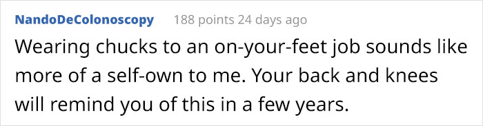 Micromanaging Boss Writes This Man Up For Wearing Red Shoes To Work, So He Followed The Dress Code To The Book