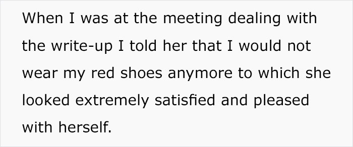 Micromanaging Boss Writes This Man Up For Wearing Red Shoes To Work, So He Followed The Dress Code To The Book