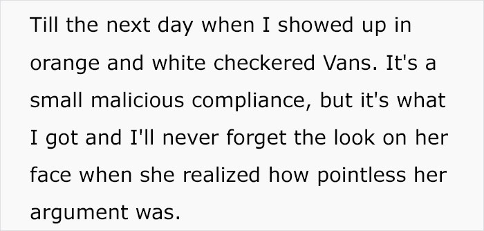 Micromanaging Boss Writes This Man Up For Wearing Red Shoes To Work, So He Followed The Dress Code To The Book