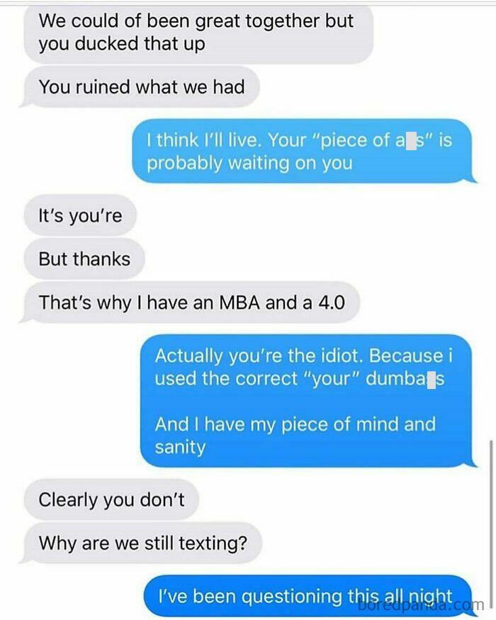 Hahaha, Also It’s “Could Have,” Mr. 4.0 Ducking Mba. Thanks @salsa_tits