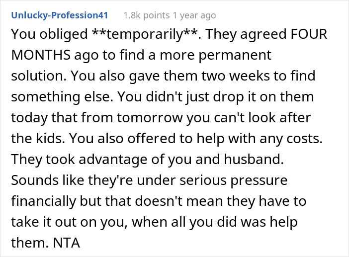 Drama Ensues After Woman Asked SIL And Brother To Find Someone Else To Care For Their 5 Y.O. And 7 Y.O. Children During The Day