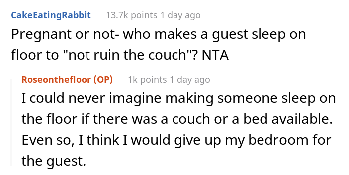 Guy Is Furious After His Mother Makes His Pregnant Girlfriend Sleep On The Floor And Keeps Checking On Her So She Doesn't Dare To Sleep On The Couch