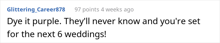 Woman Keeps On Wearing The Same Dress To Weddings, Wonders What To Do After Her Friend Tells Her To Wear Something Else