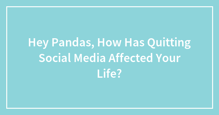 Hey Pandas, How Has Quitting Social Media Affected Your Life? (Closed)