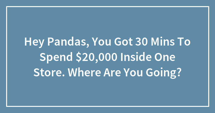 Hey Pandas, You Got 30 Mins To Spend $20,000 Inside One Store. Where Are You Going?