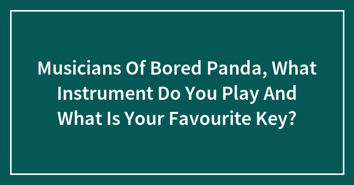 Musicians Of Bored Panda, What Instrument(S) Do You Play And What Is Your Favourite Key? (Closed)