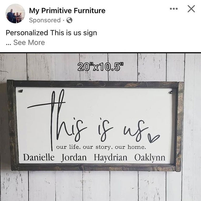 Personalized This Is Us Sign