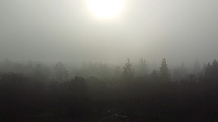 Foggy Drone Shot