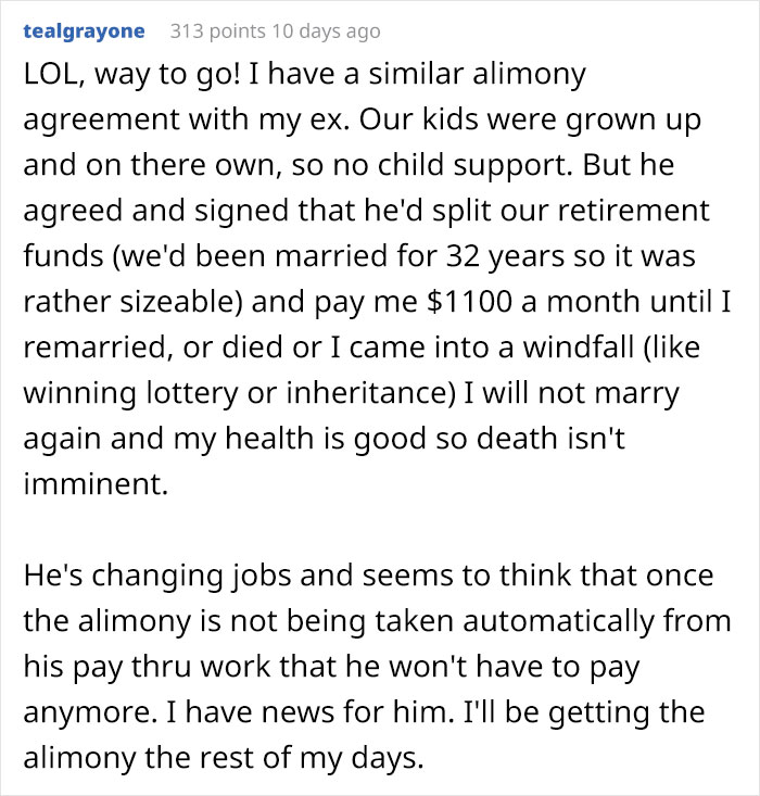 Ex-Husband Breaks Off Alimony Payments, So His Ex-Wife Listens To His Arrogant Advice And Makes Him Pay The Full $120,000 In 30 Days Ex-Husband Breaks Off Alimony Payments, So His Ex-Wife Listens To His Arrogant Advice And Makes Him Pay The Full $120,000 In 30 Days