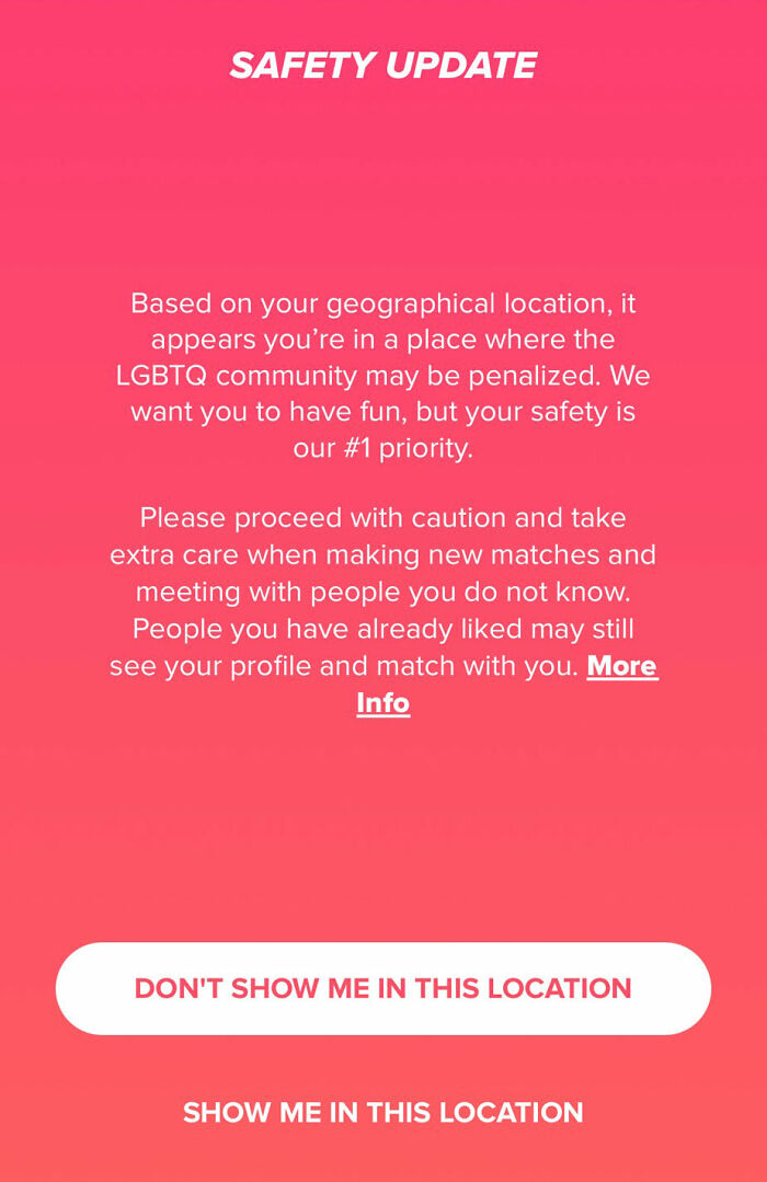 Tinder’s Warning To The LGBTQ Community