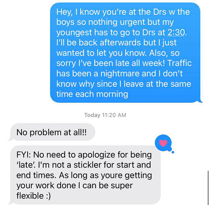 After Years Of No Mercy Bosses, I Finally Have One Who Doesn’t Think Productivity Is Only Reached By Hours At A Desk