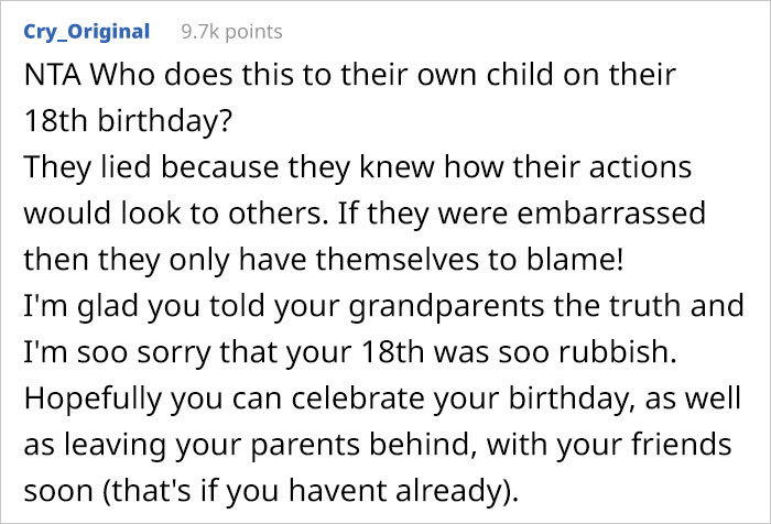 Mom And Dad Are Disappointed That Their Son Told Grandfather That He Got Kicked Out Of Their Home As He Turned 18