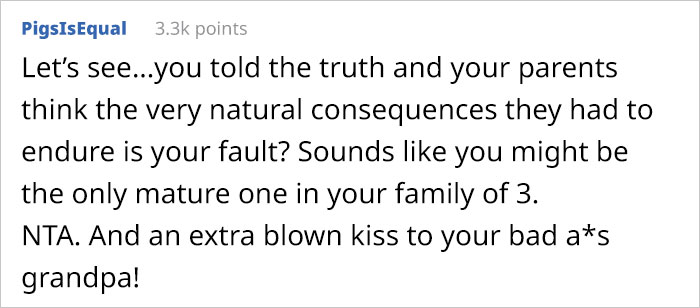 Mom And Dad Are Disappointed That Their Son Told Grandfather That He Got Kicked Out Of Their Home As He Turned 18