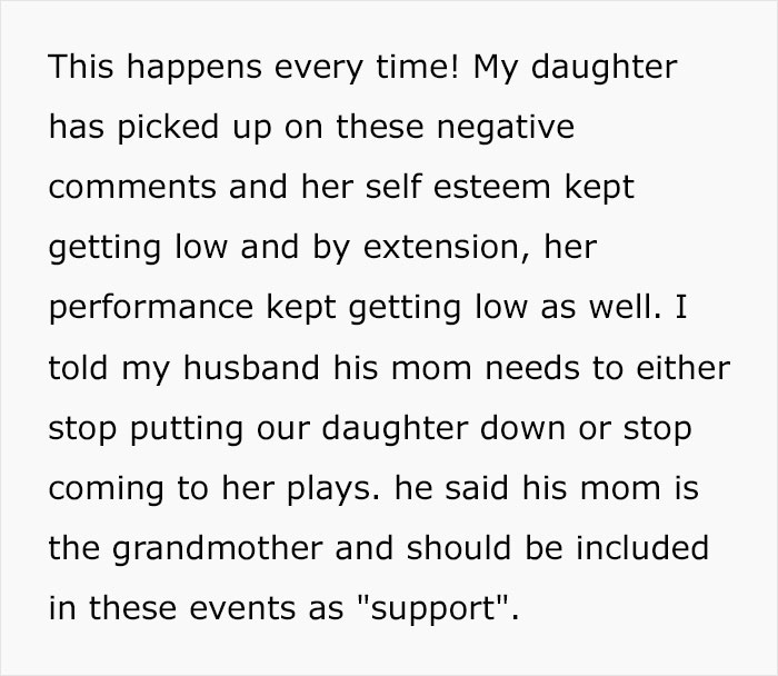 MIL Keeps Criticizing Daughter&rsquo;s Performances Right To Her Face, Family Drama Ensues When Mom Tells Husband To Stop Inviting Her