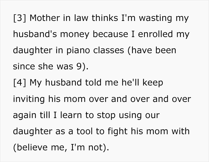 MIL Keeps Criticizing Daughter&rsquo;s Performances Right To Her Face, Family Drama Ensues When Mom Tells Husband To Stop Inviting Her