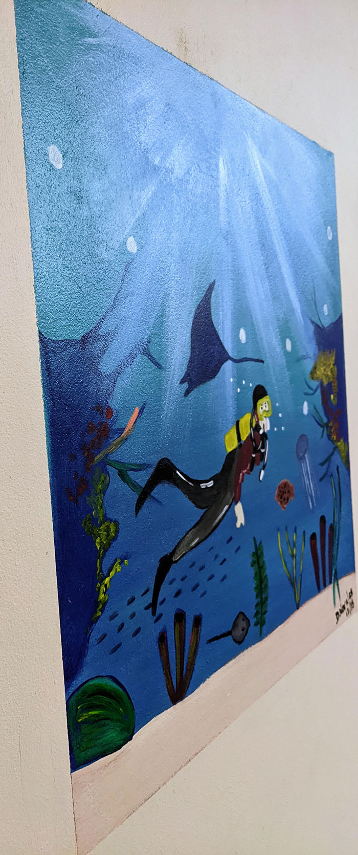 All Of The Art In My Hotel Room Is Painted Directly On The Wall