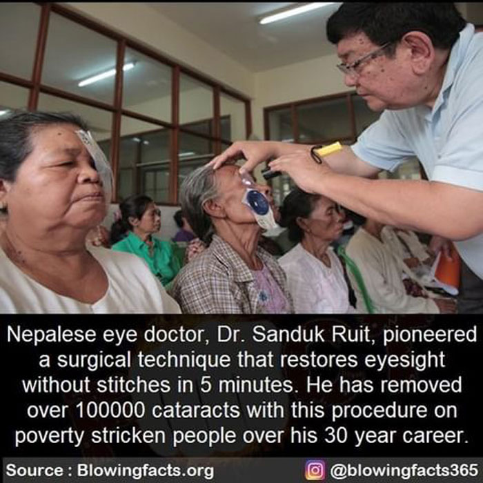 Nepalese eye doctor pioneering a stitchless cataract surgery restoring eyesight in minutes for those in poverty