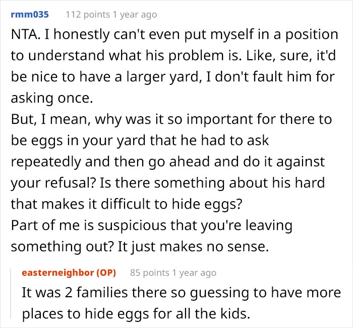 Guy Told His Neighbor He Can't Hide Easter Eggs In His Backyard, Neighbor Tries To Do It Anyway