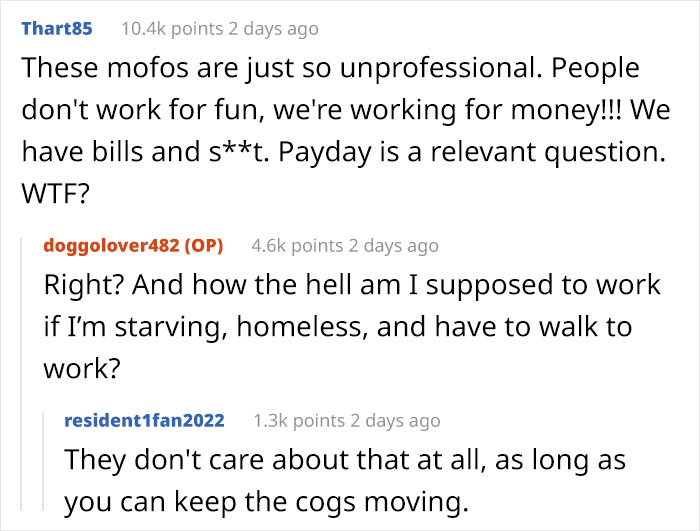 "Your Priority Is Only Pay": New Hire Asks About Pay, Manager Tells Him To Not Come In "Your Priority Is Only Pay": New Hire Asks About Pay, Manager Tells Him To Not Come In