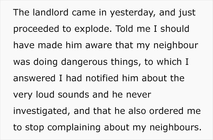 "Stop Complaining About Your Neighbors": Guy Maliciously Complies To Landlord's Request, Waits Until Neighbor Falls Through The Ceiling