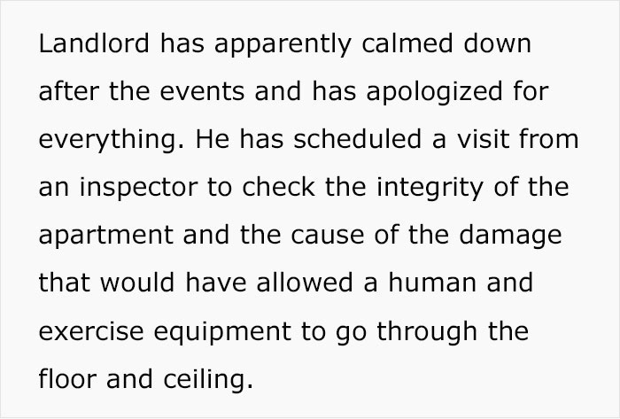 "Stop Complaining About Your Neighbors": Guy Maliciously Complies To Landlord's Request, Waits Until Neighbor Falls Through The Ceiling