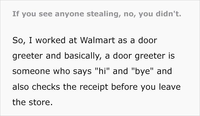Ex-Store Greeter Shared That He Never Got In The Way Of Moms Who Tried To Steal Baby Products