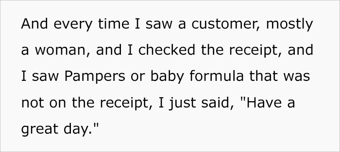Ex-Store Greeter Shared That He Never Got In The Way Of Moms Who Tried To Steal Baby Products