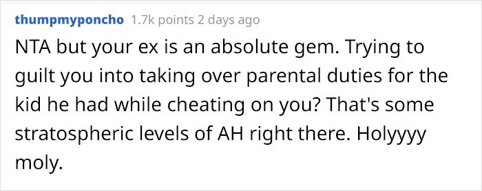 "Am I A Jerk For Saying That I Wouldn't Be Playing Mom With My Ex's Affair Baby?"