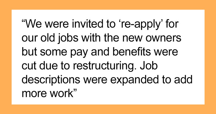 Employees With Specific Knowledge How To Use Their Machines Decide They Won’t Be Reapplying To Their Jobs After New Owners Laid Them Off