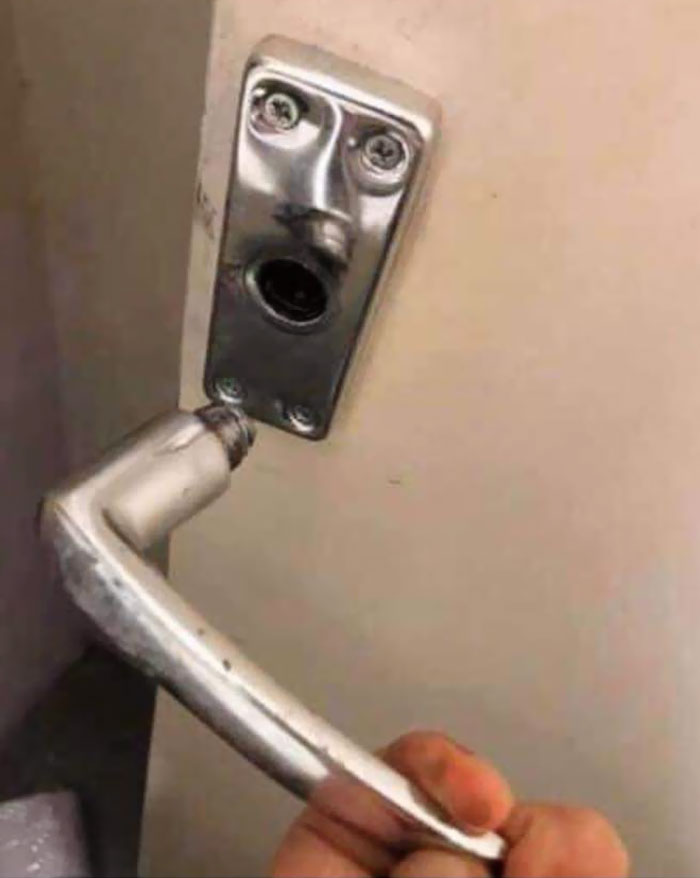 Just Pulled A Door Handle Off, Safe To Say He Was As Surprised As I Was