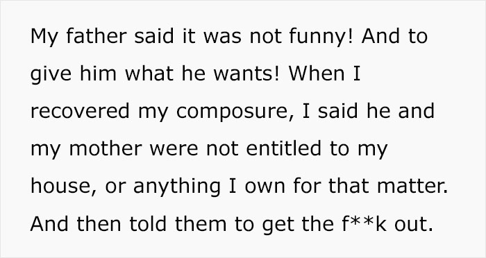 Guy Teaches His Narcissistic Parents A Lesson After They Demand He Trade Houses And Steal His Air Conditioners When He Refuses