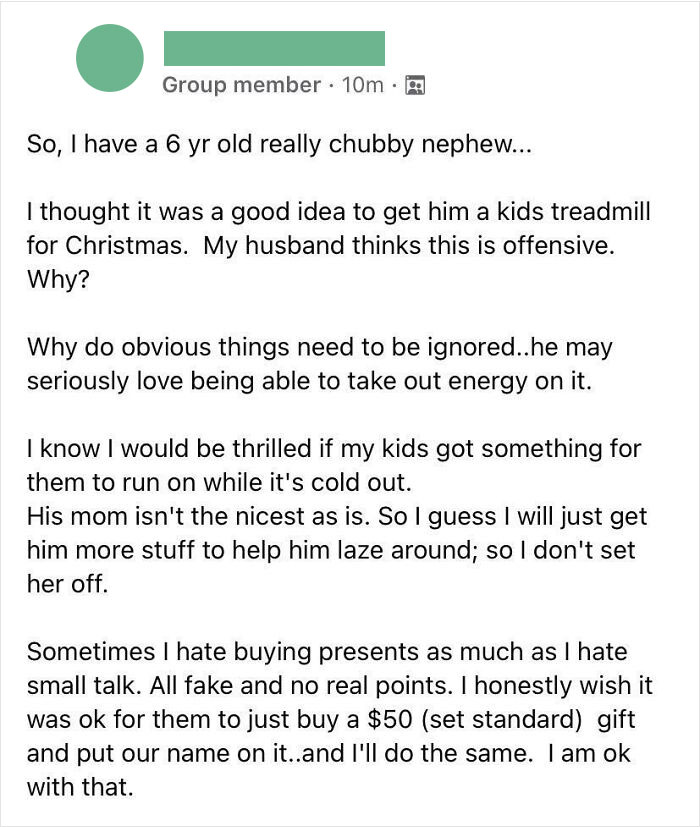 “My 6 Y/O Nephew Is A Little Fatty And I Hate His Mom, So I’m Going To Buy Him A Thinly Veiled Insult Instead Of A Gift He Would Enjoy”