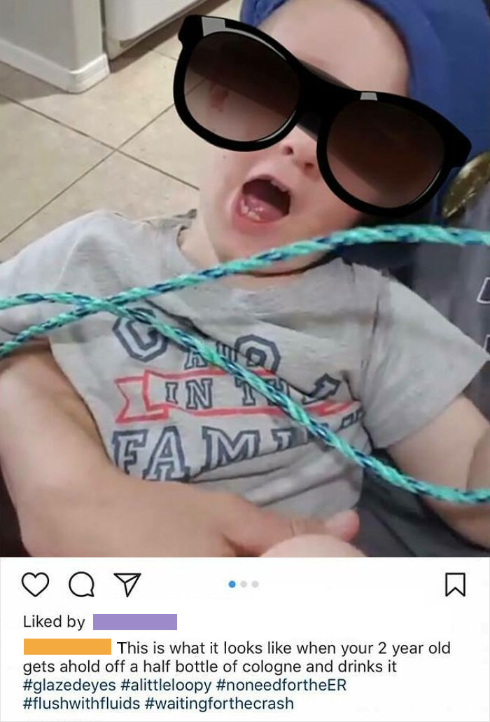 Kid Drank A Half Bottle Of Cologne But #noneedfortheer!!!