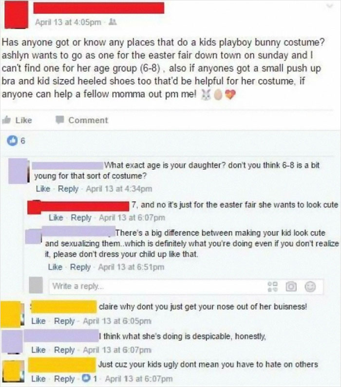 When Your Mom Wants To Dress Her 7 Year Old Daughter As A H**ker For Easter