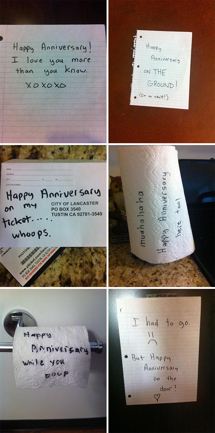 It's My 3-Year Anniversary And My Husband Left Me Some Notes Before He Left To Work