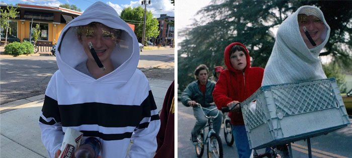 This Boy Using Cooking Lid As Mask
