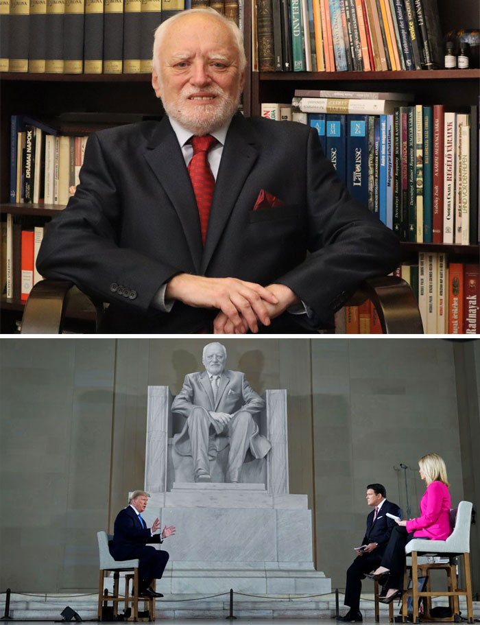 Hide The Pain Harold With A Suit On