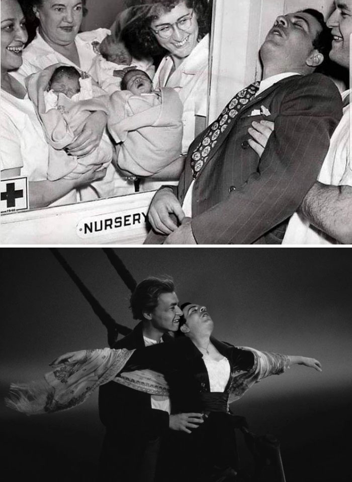 Man Fainting A The Sight Of His Triplets