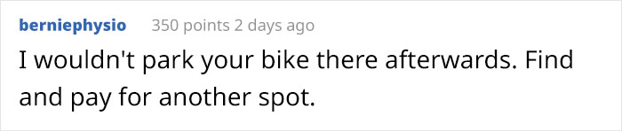 Sick And Tired Of Someone Using Their Parking Space, This Guy Locks The Stranger's Bike And Notes Start Arriving