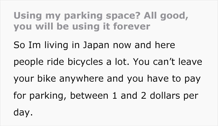 Sick And Tired Of Someone Using Their Parking Space, This Guy Locks The Stranger's Bike And Notes Start Arriving