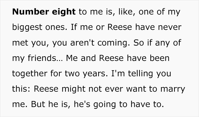 "No Boring People": Woman Goes Viral For Listing 13 Rules For Guests At Her Future Wedding