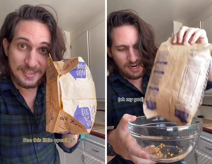 You're Supposed To Shake Out The Popcorn Kernels That Haven't Popped Through This Little Opening