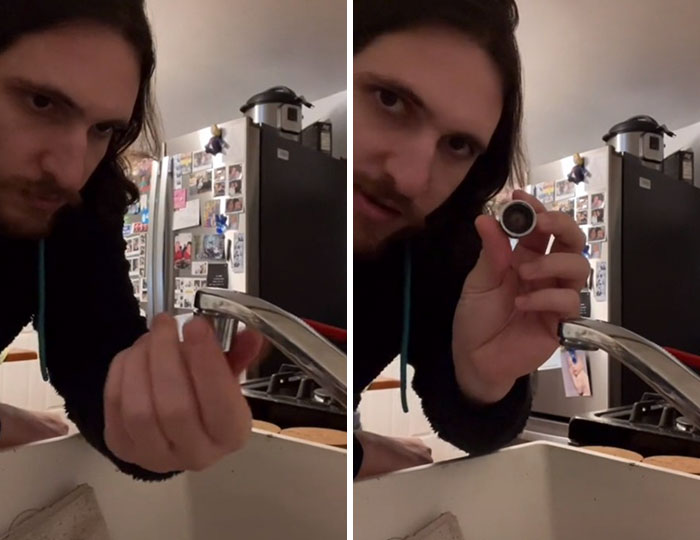 Faucets Have Filters That You're Supposed To Replace And Clean