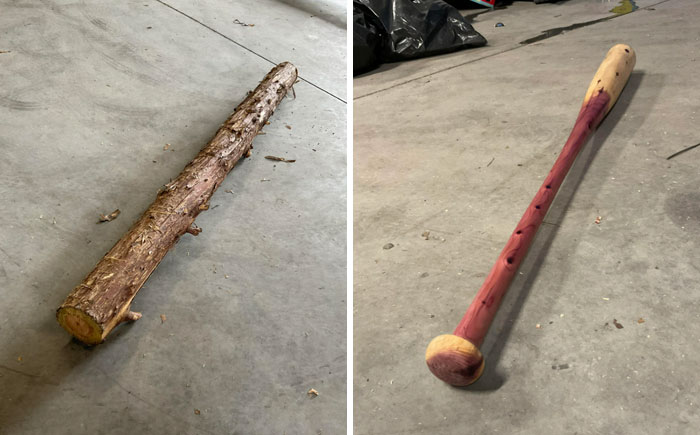 Not As Impressive Or Intricate As Some Of The Amazing Pieces You All Are Making, But I Used A Lathe For The First Time Yesterday And Made A Baseball Bat!