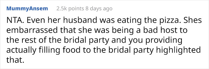 Groomsman Orders Some Pizzas During Vegetarian Wedding Because There Was Nothing To Eat, Bride Says She Won't Forgive Him Groomsman Orders Some Pizzas During Vegetarian Wedding Because There Was Nothing To Eat, Bride Says She Won't Forgive Him