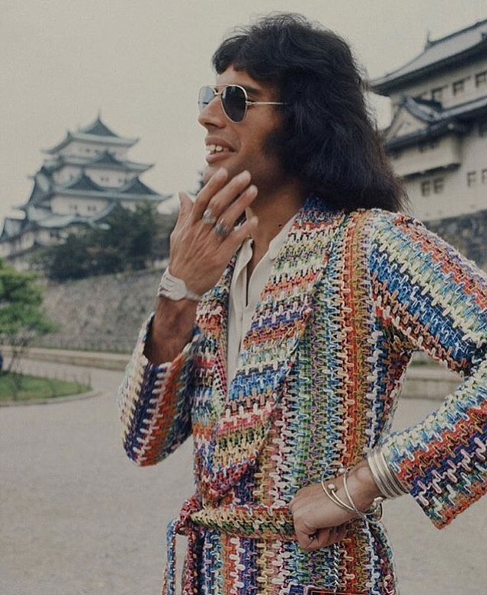 Freddie Mercury At The Nagoya Castle, Japan, 1975