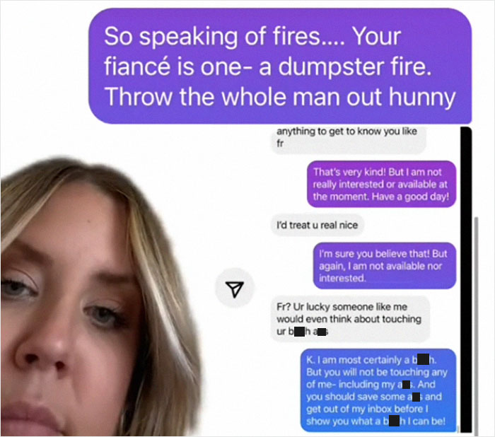 'Nice Guy' Can't Handle Rejection So He Fat-Shames This Woman, She Forwards All Of His Messages To His Fianc&eacute;e