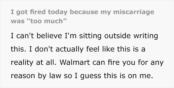Woman Lost And Confused After She Got Fired For Having A Miscarriage Woman Lost And Confused After She Got Fired For Having A Miscarriage